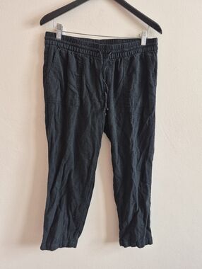 Casual Linen Blend Pants By Old Navy Womens Medium Black